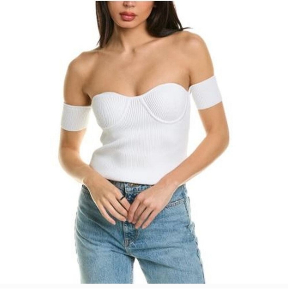 NWT Helmut Lang Contour Top in White size XS